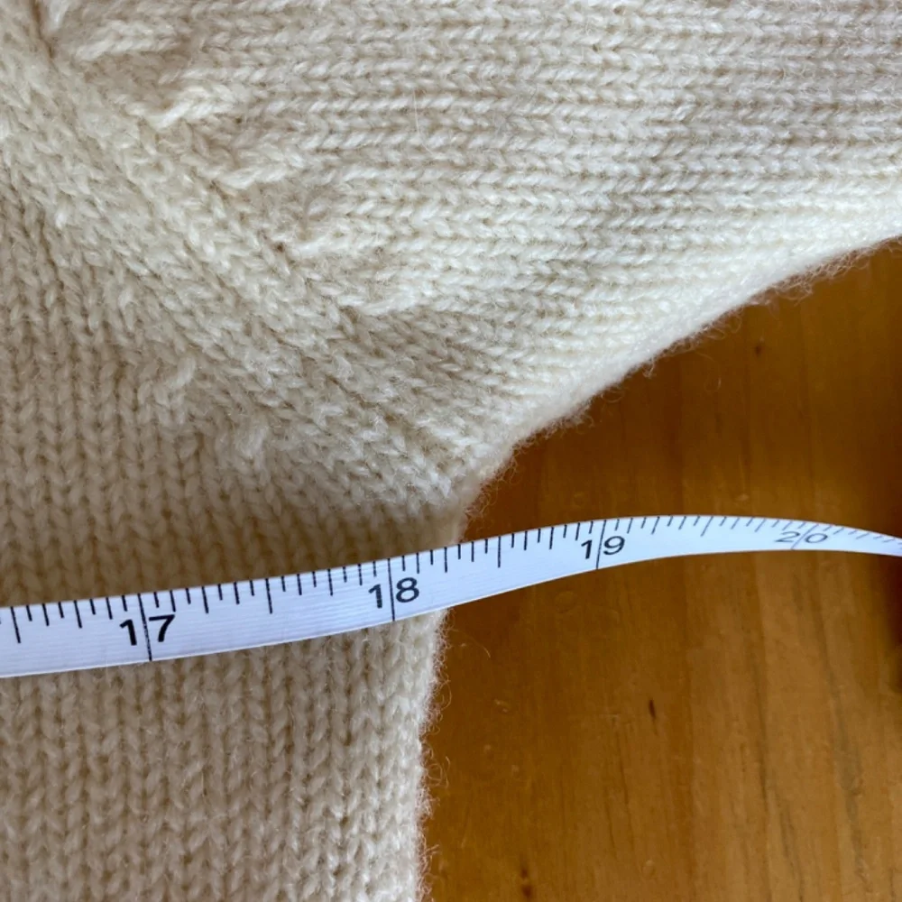 Vintage Premode Wool Beaded Cardigan Jacket (M) I Pearl & Gold Bead Embellished - Picture 10 of 11